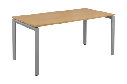 SEK-U - 16 stůl kancelářský, kovová podnož stříbrná, deska 25 mm, široký 1600 mm, javor horský